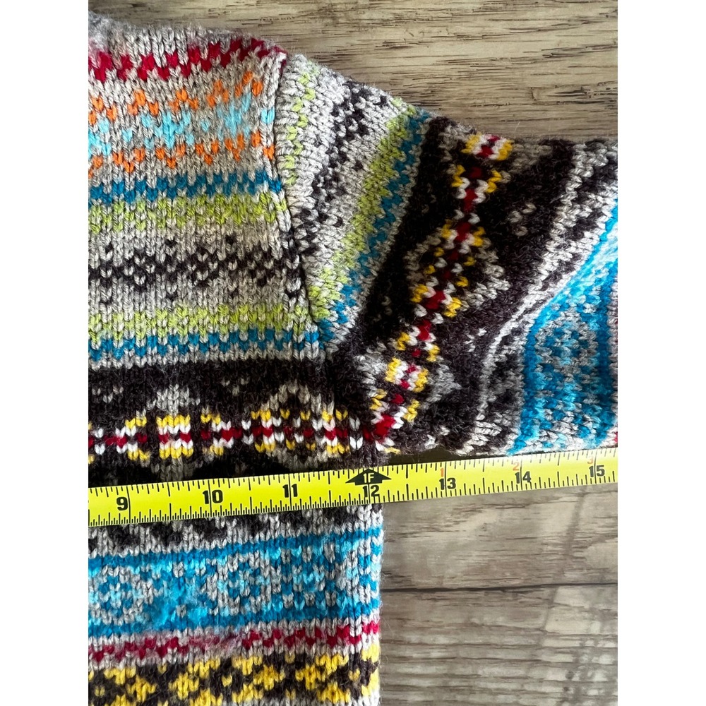 Vintage Old Navy Boys Fair Isle Sweater Size 12-18 months Fisherman Sweater - Picture 7 of 7